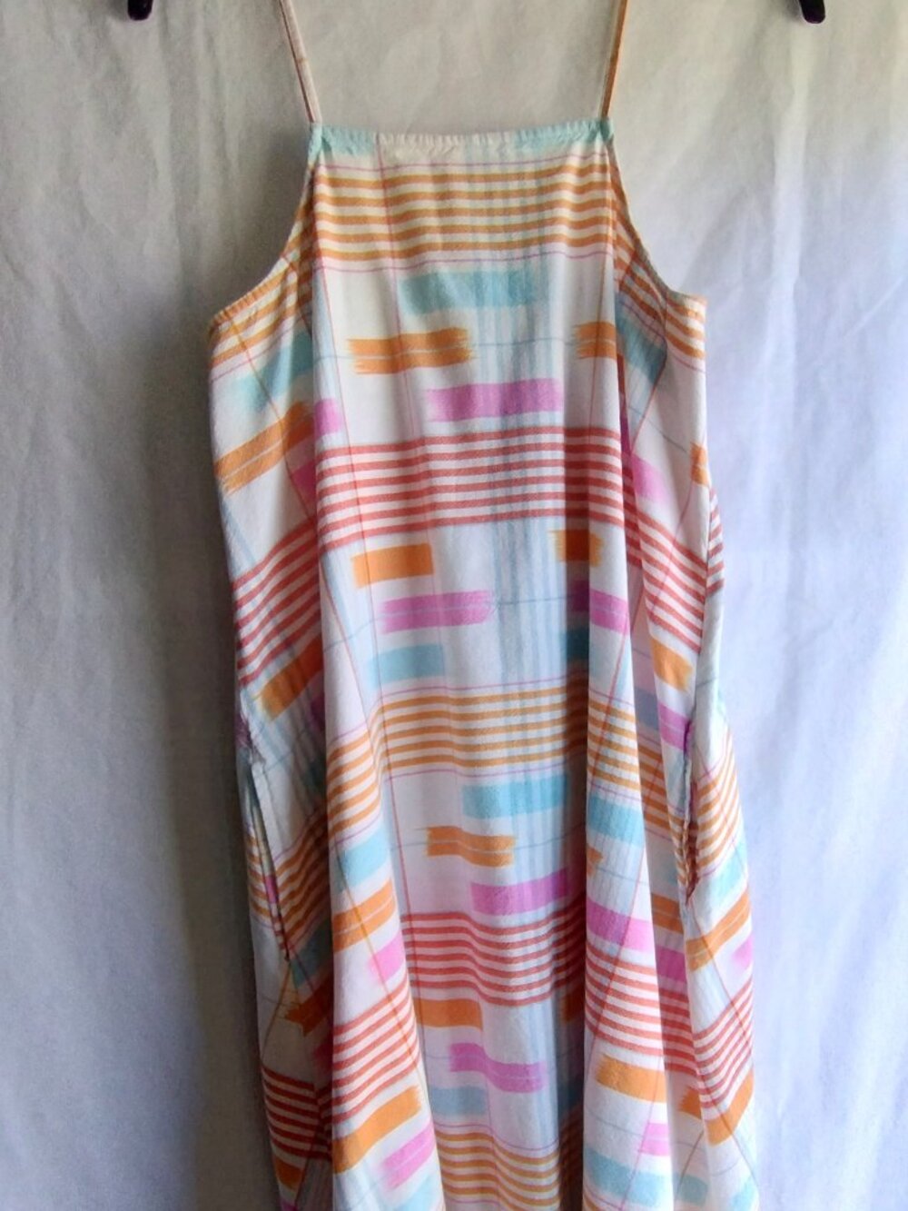 LOU & GREY for LOFT Multi-Color Spaghetti Strap SUNDRESS Sz X-SMALL (XS)